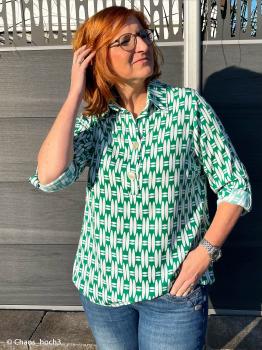 Preview: Viskose Ceste Grün/Weiß von Lillesol & Pelle  by Swafing